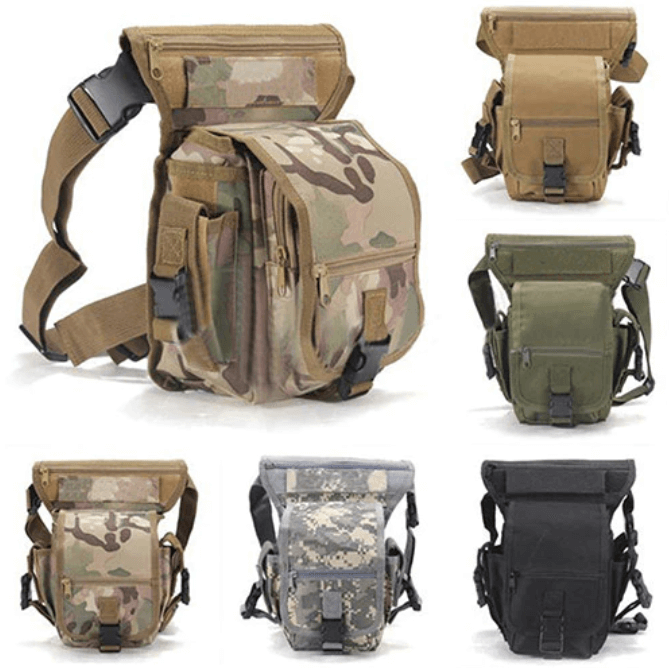 Tartós taktikai combtáska férfiaknak – Vízálló, többzsebes kialakítás