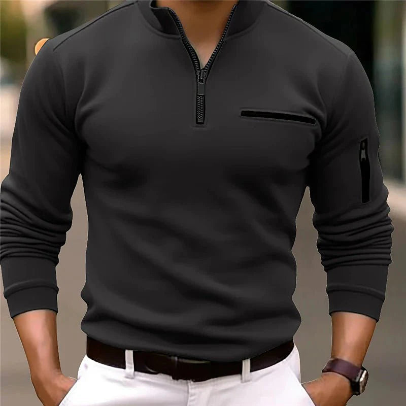 Stílusos Férfi Pulóver Negyed Zip – Lorenzo