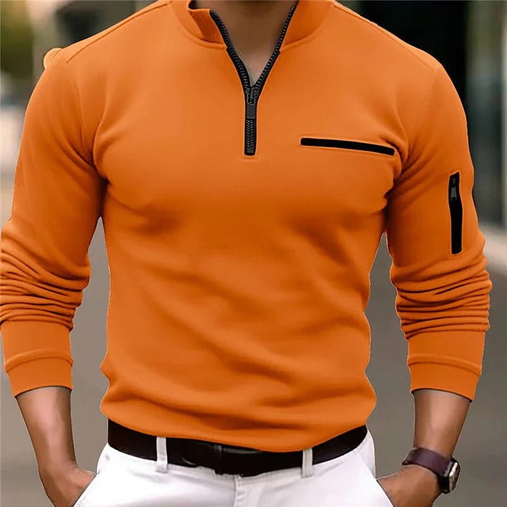Stílusos Férfi Pulóver Negyed Zip – Lorenzo