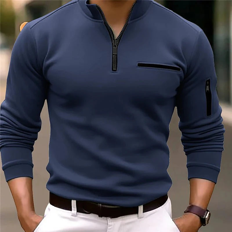 Stílusos Férfi Pulóver Negyed Zip – Lorenzo