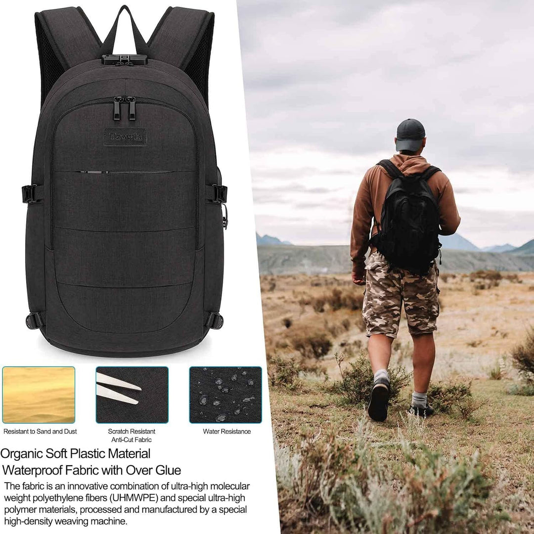 Extra nagy lopásgátló laptop és utazó hátizsák USB porttal – 30–50L