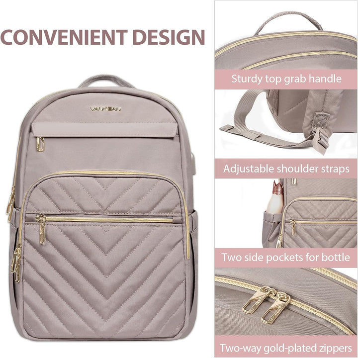 Könnyű vízálló laptop hátizsák USB porttal – 15,6" kompatibilis