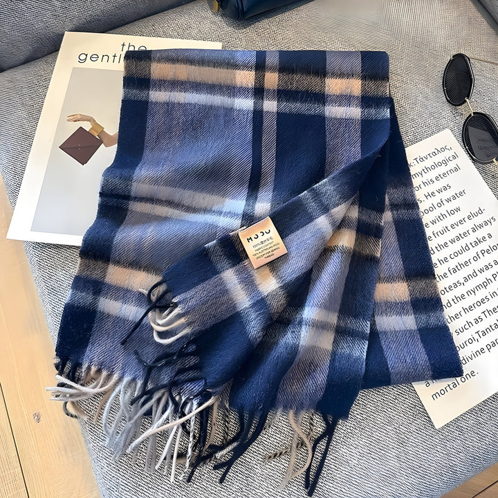 Stílusos brit kockás kasmír női téli sál - Victoria