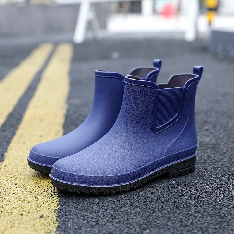 Luxus félig magas vízálló férfi esőcsizmák - Lucas Rain Walk