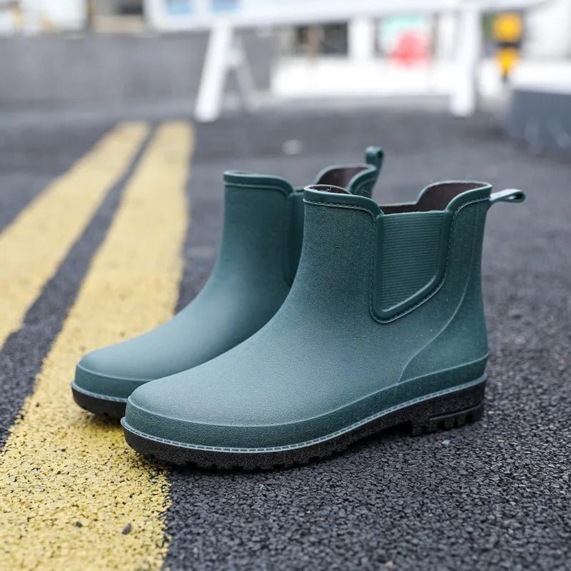 Luxus félig magas vízálló férfi esőcsizmák - Lucas Rain Walk