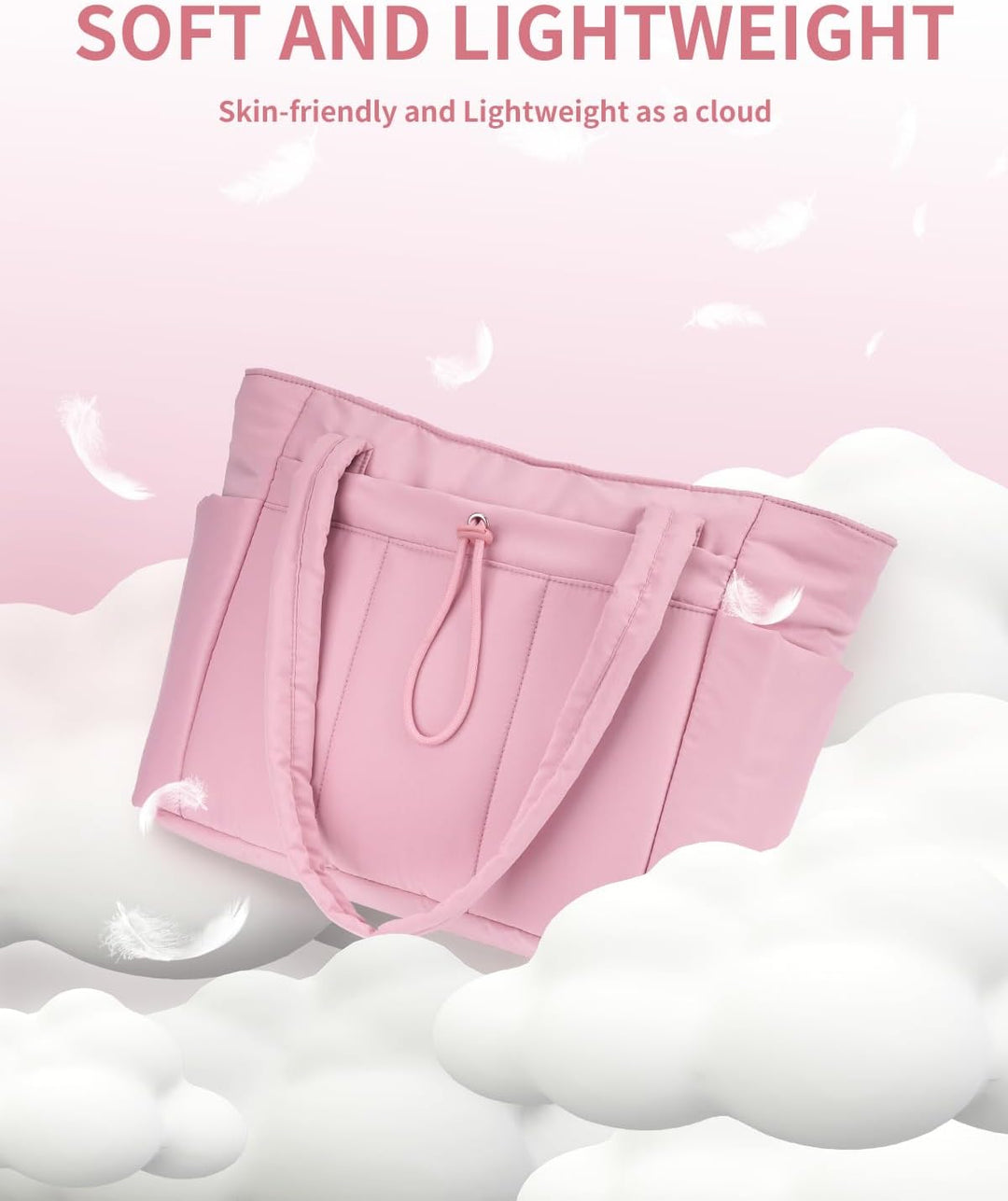 Varrt pufi táska pohártartóval és laptop rekesszel utazáshoz és munkához