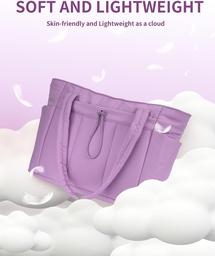 Varrt pufi táska pohártartóval és laptop rekesszel utazáshoz és munkához