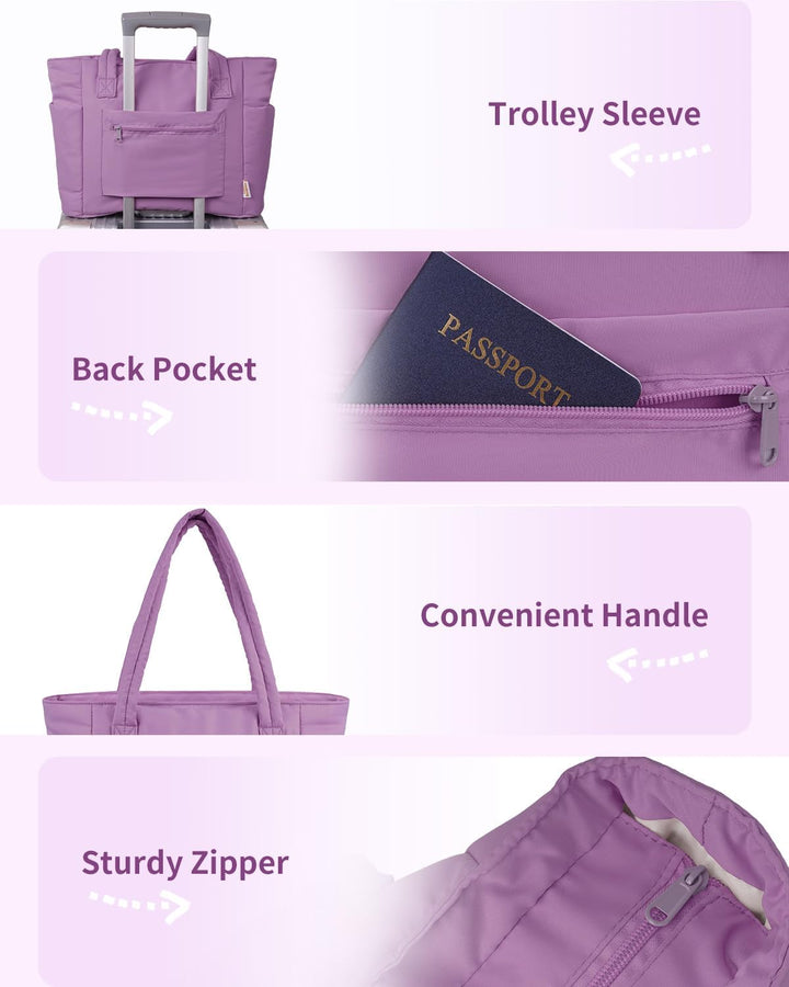 Varrt pufi táska pohártartóval és laptop rekesszel utazáshoz és munkához