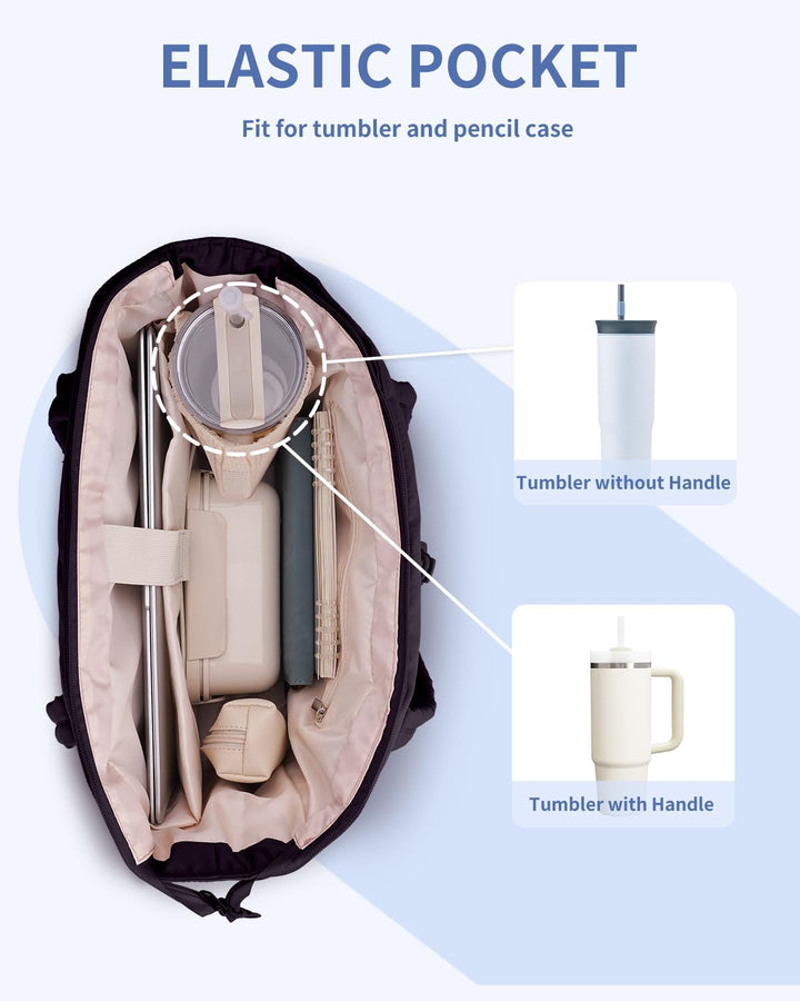 Varrt pufi táska pohártartóval és laptop rekesszel utazáshoz és munkához