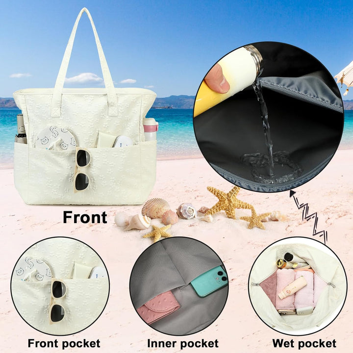 Extra nagy vízálló strandtáska nedves rekesszel – Vásárolj 1-et, és 1 ingyen van!