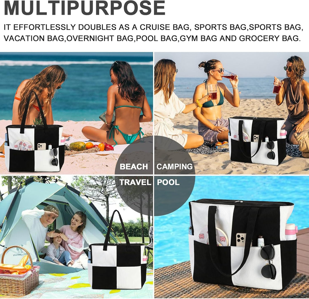 Extra nagy vízálló strandtáska nedves rekesszel – Vásárolj 1-et, és 1 ingyen van!